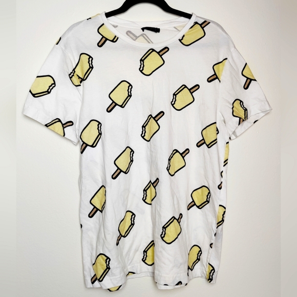 Truth by Republic Men's 100% Cotton Popsicle Print Crewneck T-shirt, White, Sz L - Picture 1 of 6